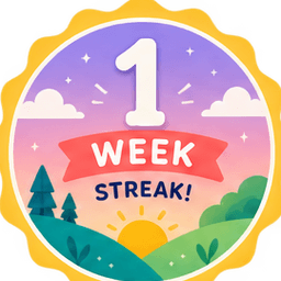 1-week streak badge