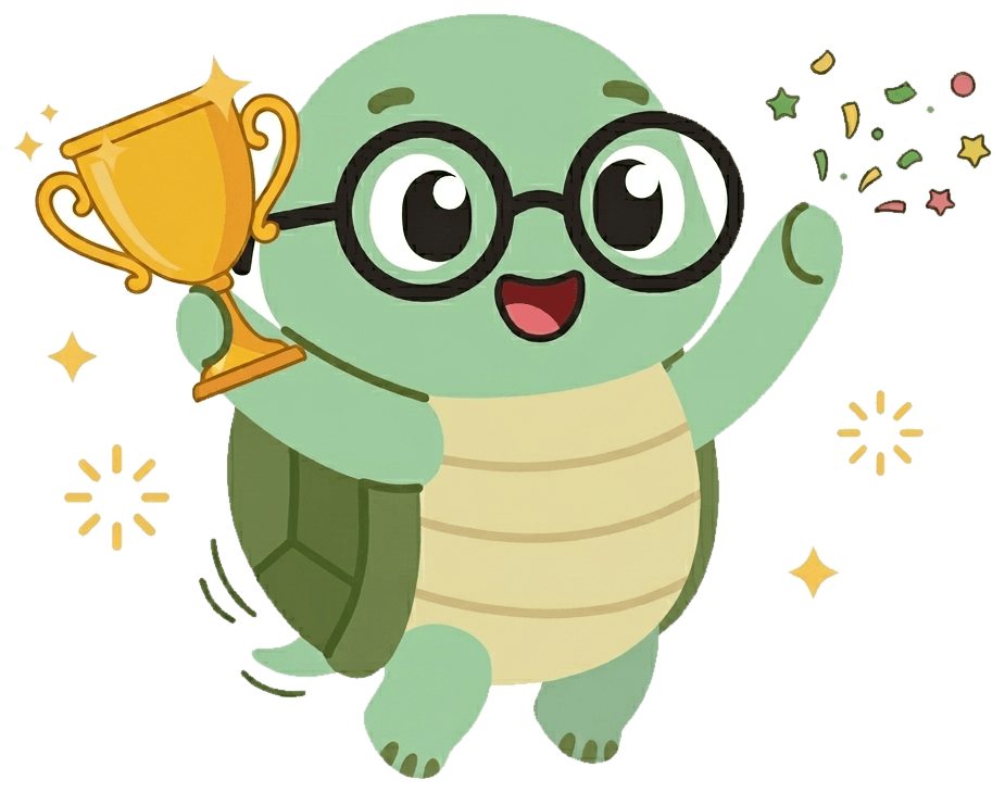 The NoTestudo turtle lifting a gold trophy